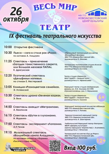 Фестиваль "Весь мир театр"